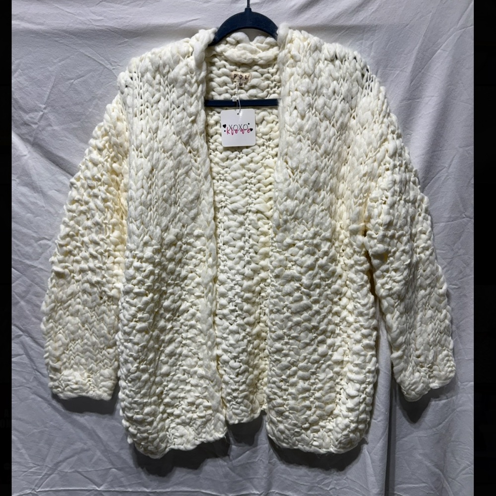 Cozy White Knit Sweater